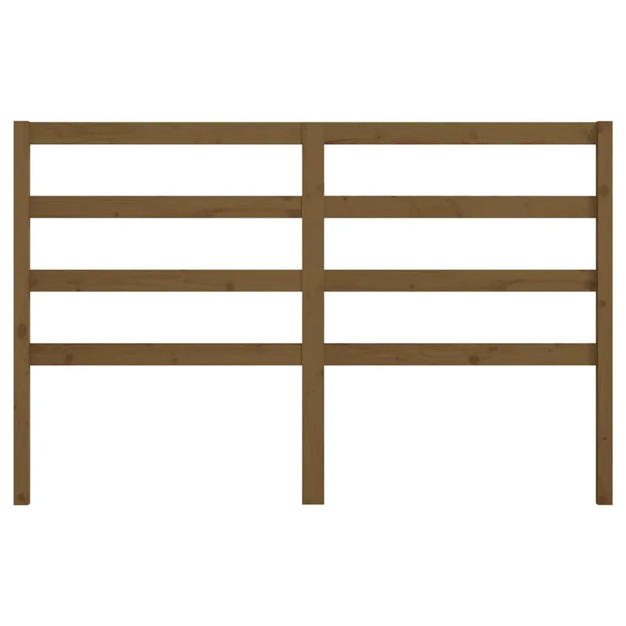 Tête de lit Marron miel 126x4x100 cm Bois massif de pin - 4