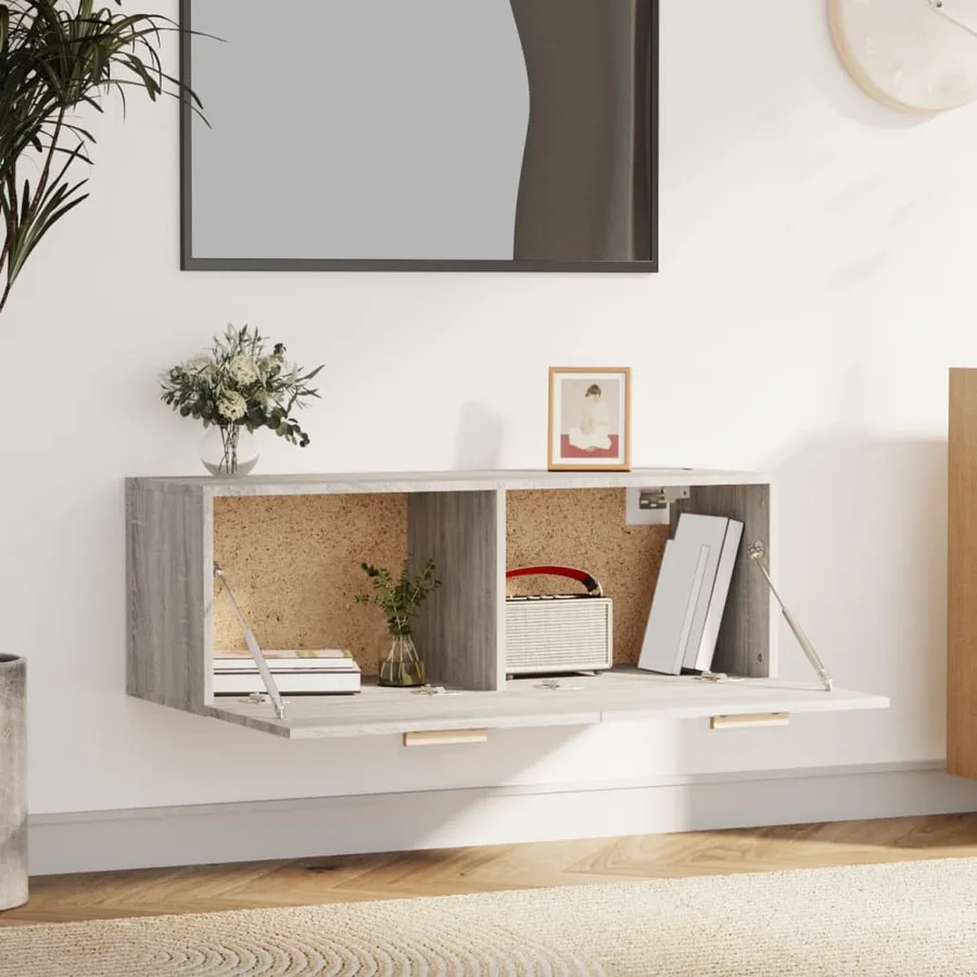 Armoire murale Sonoma gris 100x36,5x35 cm Bois d'ingénierie - 3