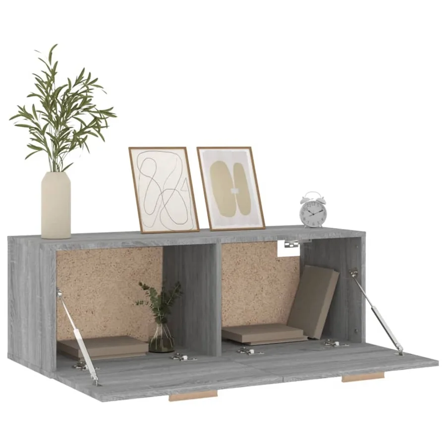 Armoire murale Sonoma gris 100x36,5x35 cm Bois d'ingénierie - 4