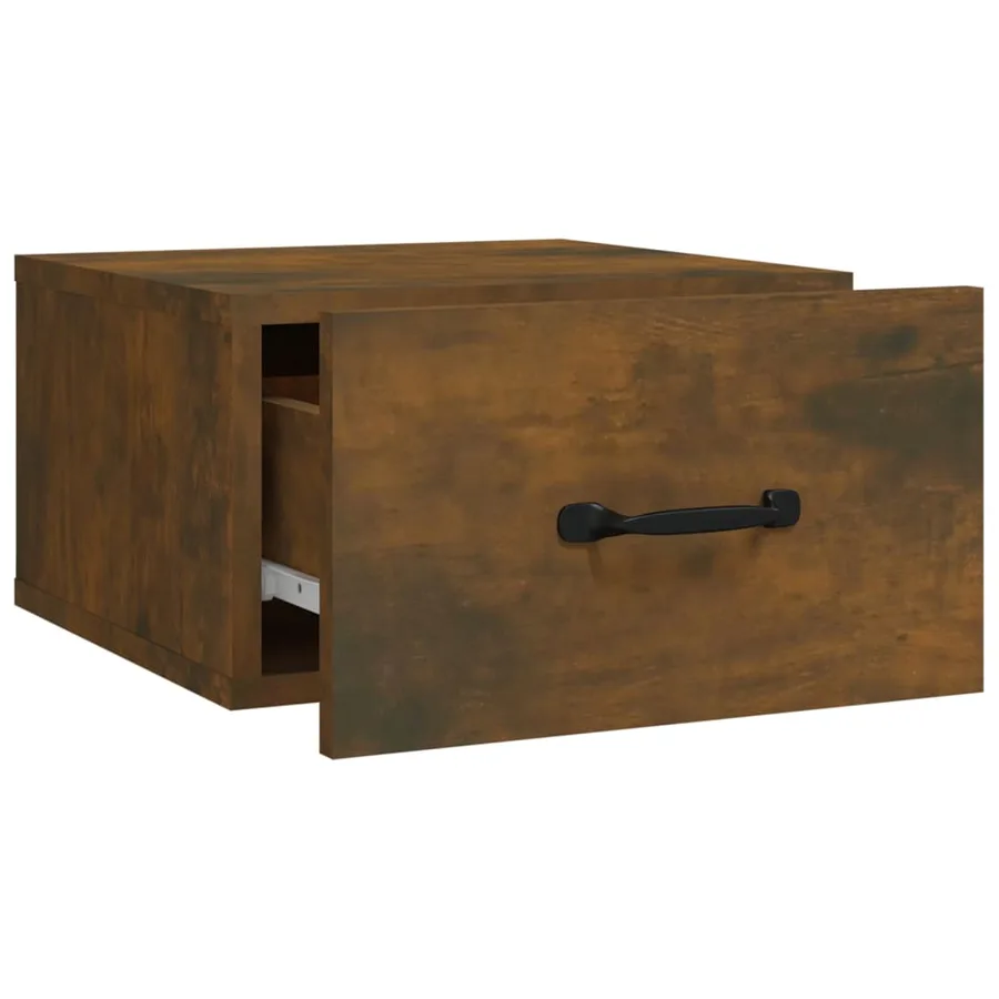 Tables de chevet murales 2 pcs Chêne fumé 35x35x20 cm - 6