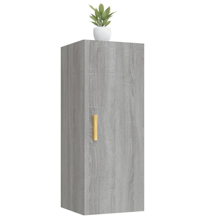 Armoire murale Sonoma gris 34,5x34x90 cm Bois d'ingénierie - 5