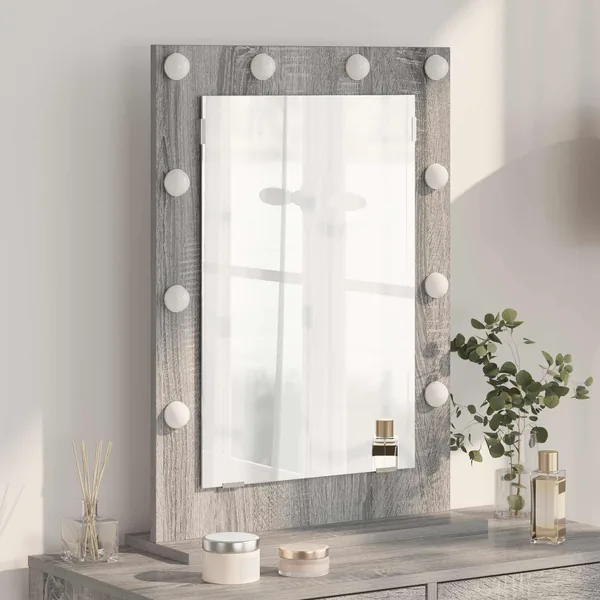 Miroir de vanité Rectangulaire Gris Sonoma 70 x 50 x 18 cm