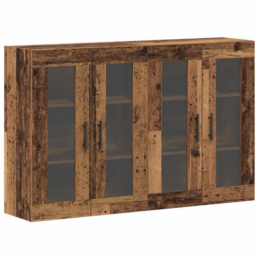 Armoires Murailles 2 pcs Bois ancien 69,5 x 34 x 90 cm - 2
