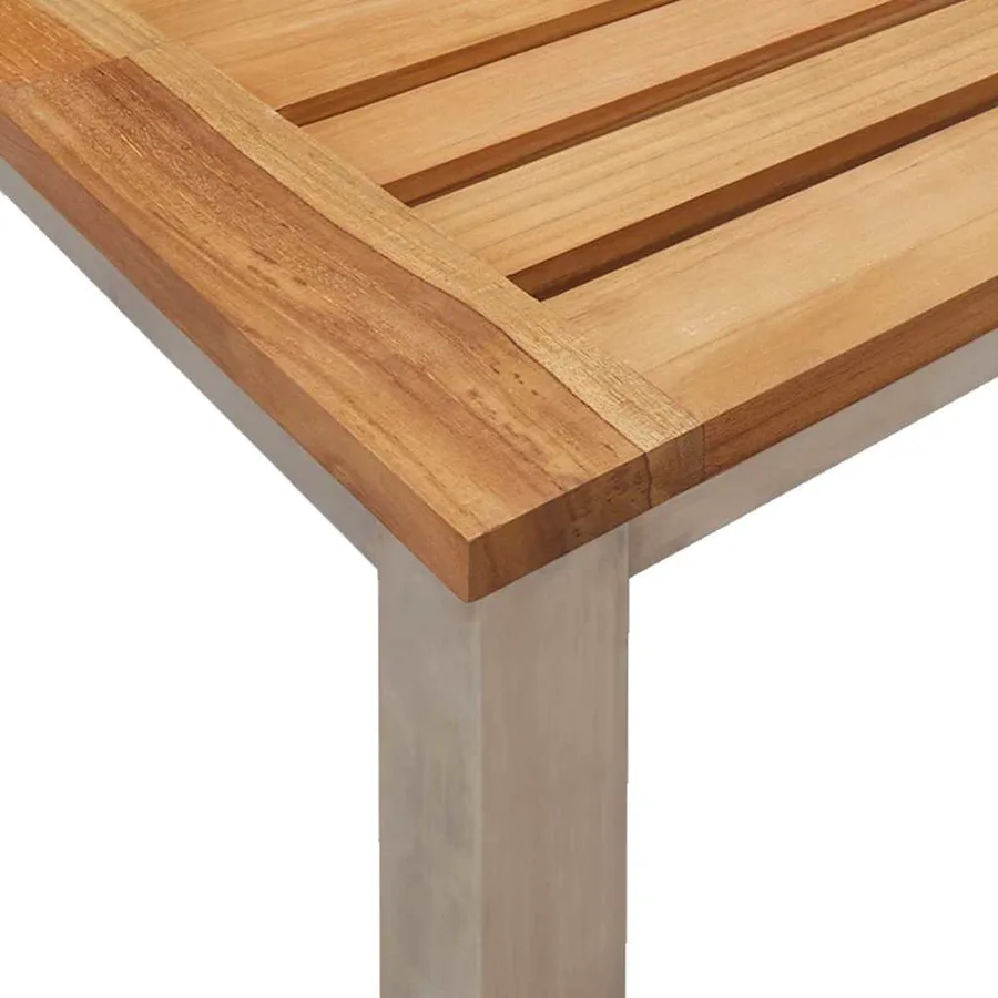 Transat 3 pcs Marron Bois d'acacia massif et acier inoxydable - 9