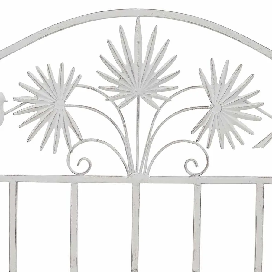 Banc de jardin Blanc antique 104 x 52,5 x 89 cm Acier - 8