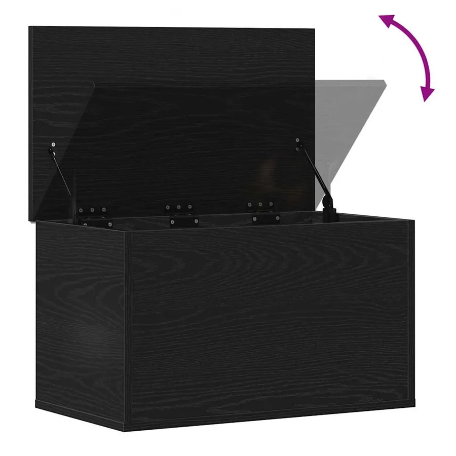 Boîte de Rangement Chêne noir 60 x 35 x 35 cm Bois d'ingénierie - 10