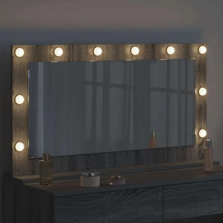 Miroir de vanité Rectangulaire Gris Sonoma 100 x 55 x 18 cm - 3