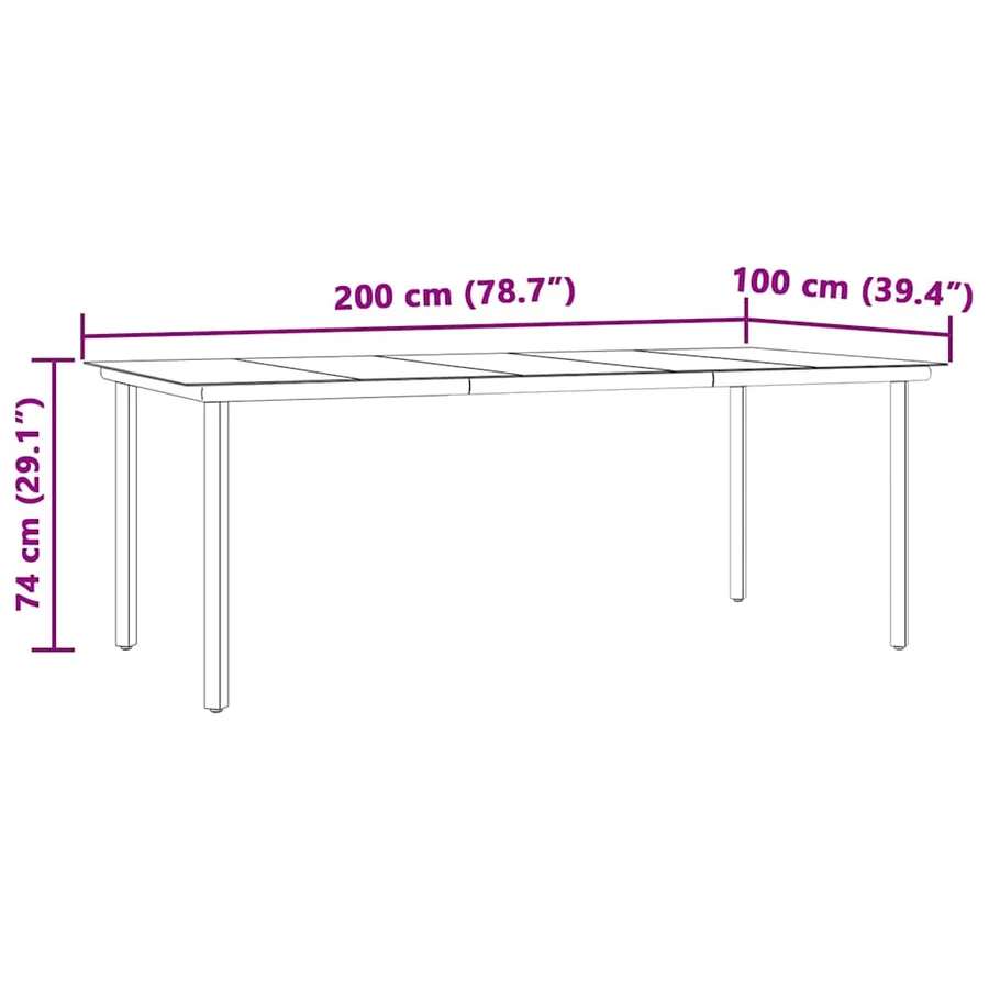 Ensemble de salle à manger pour jardin 7 pcs Noir polyrotin - 13