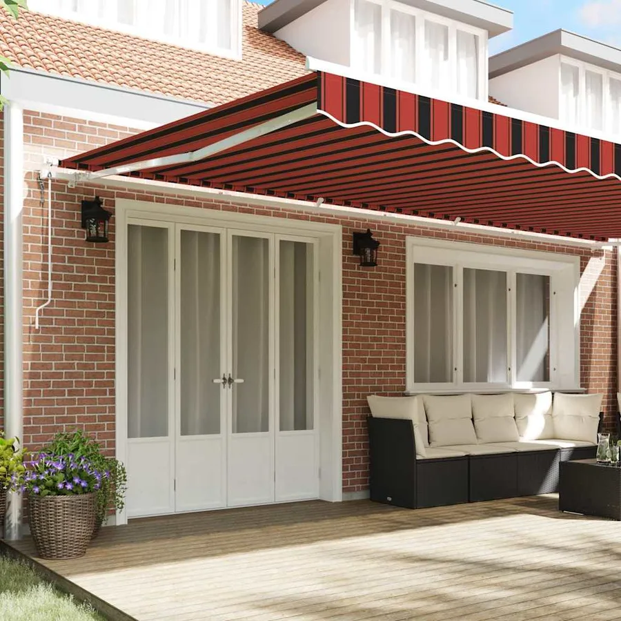Auvent rétractable orange et marron 600 × 350 cm - 3