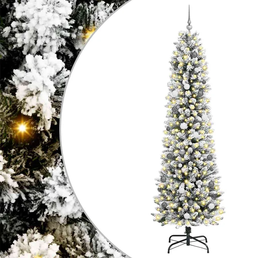 Sapin de Noël artificiel Blanc 240 cm PVC, métal et plastique - 2