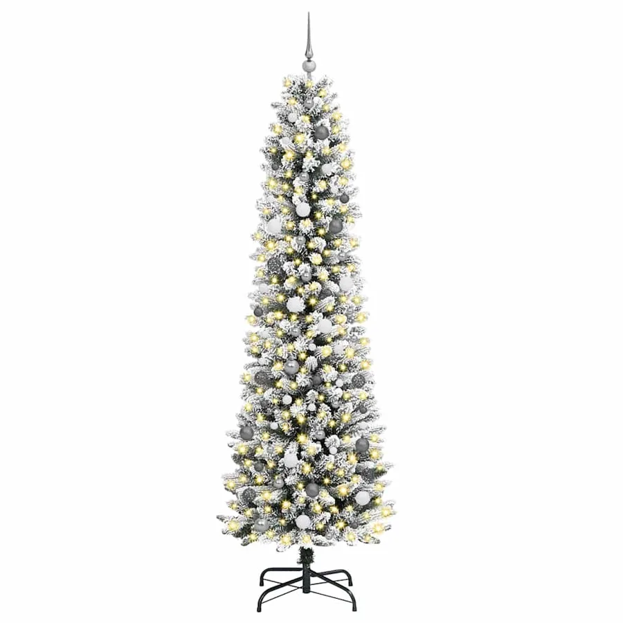 Sapin de Noël artificiel Blanc 240 cm PVC, métal et plastique - 3