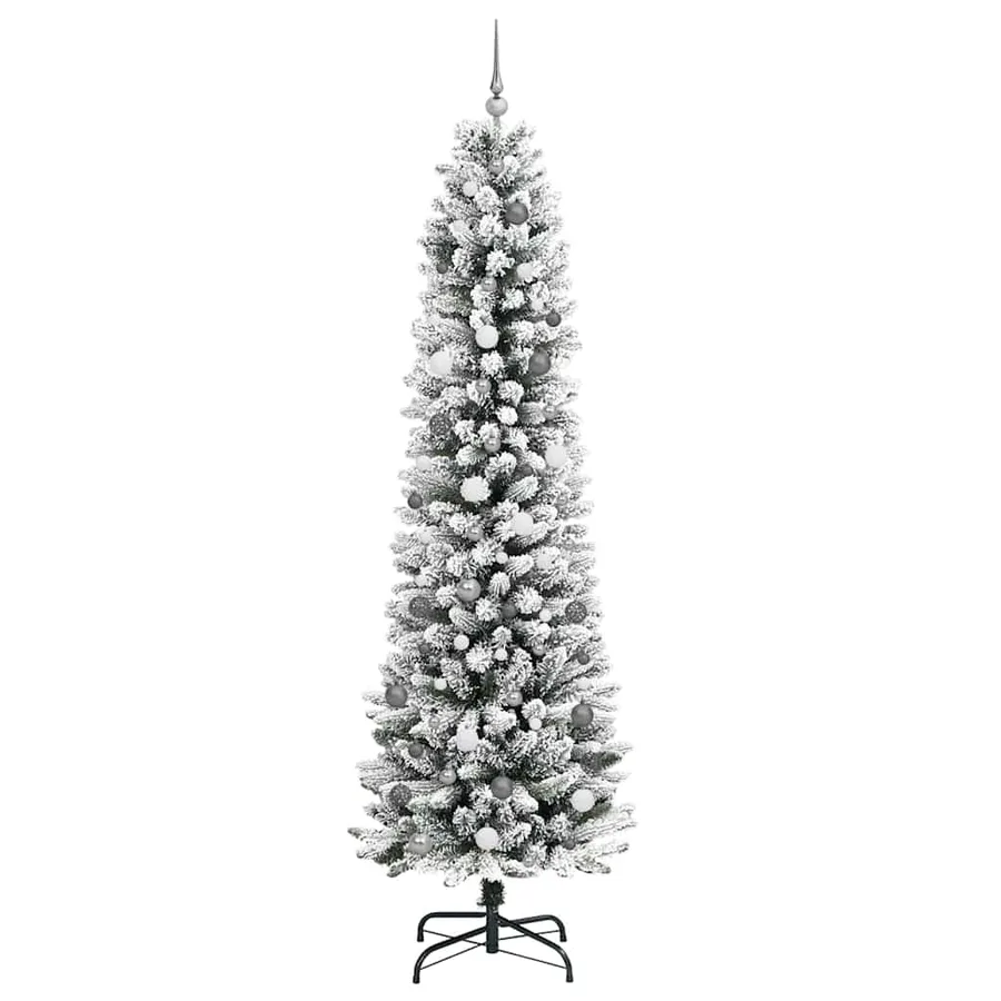 Sapin de Noël artificiel Blanc 240 cm PVC, métal et plastique - 5