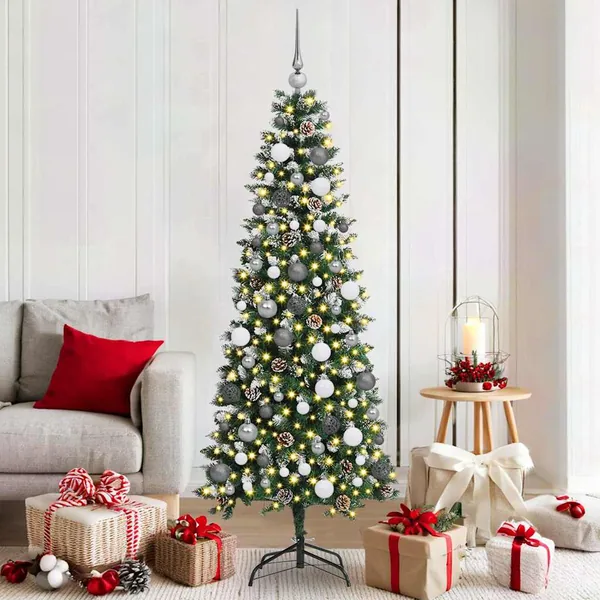 Sapin de Noël artificiel Vert 180 cm PVC, plastique et acier