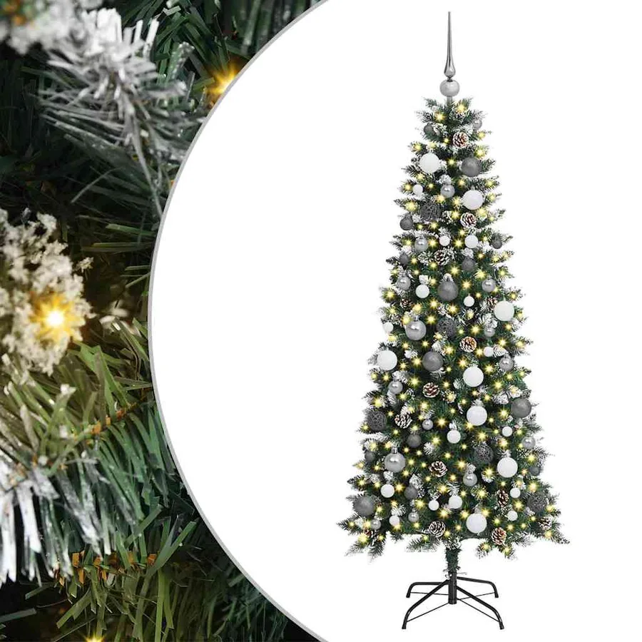 Sapin de Noël artificiel Vert 180 cm PVC, plastique et acier - 2