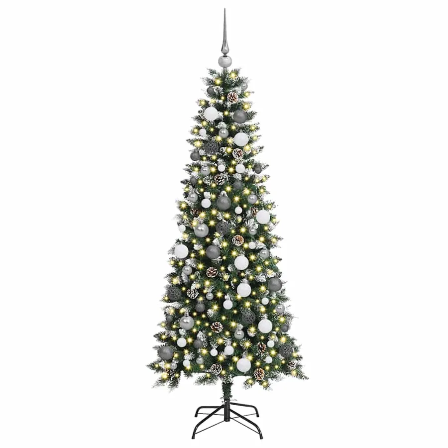 Sapin de Noël artificiel Vert 180 cm PVC, plastique et acier - 3