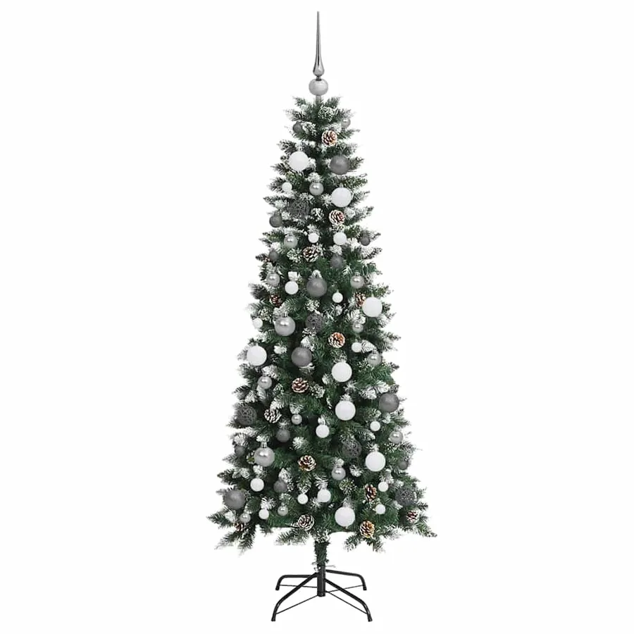 Sapin de Noël artificiel Vert 180 cm PVC, plastique et acier - 5