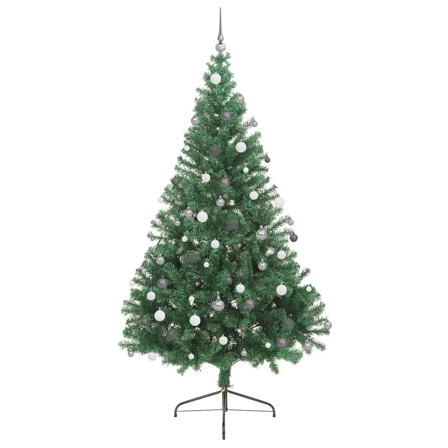 Sapin de Noël artificiel pré-éclairé Vert 240 cm PVC - 5