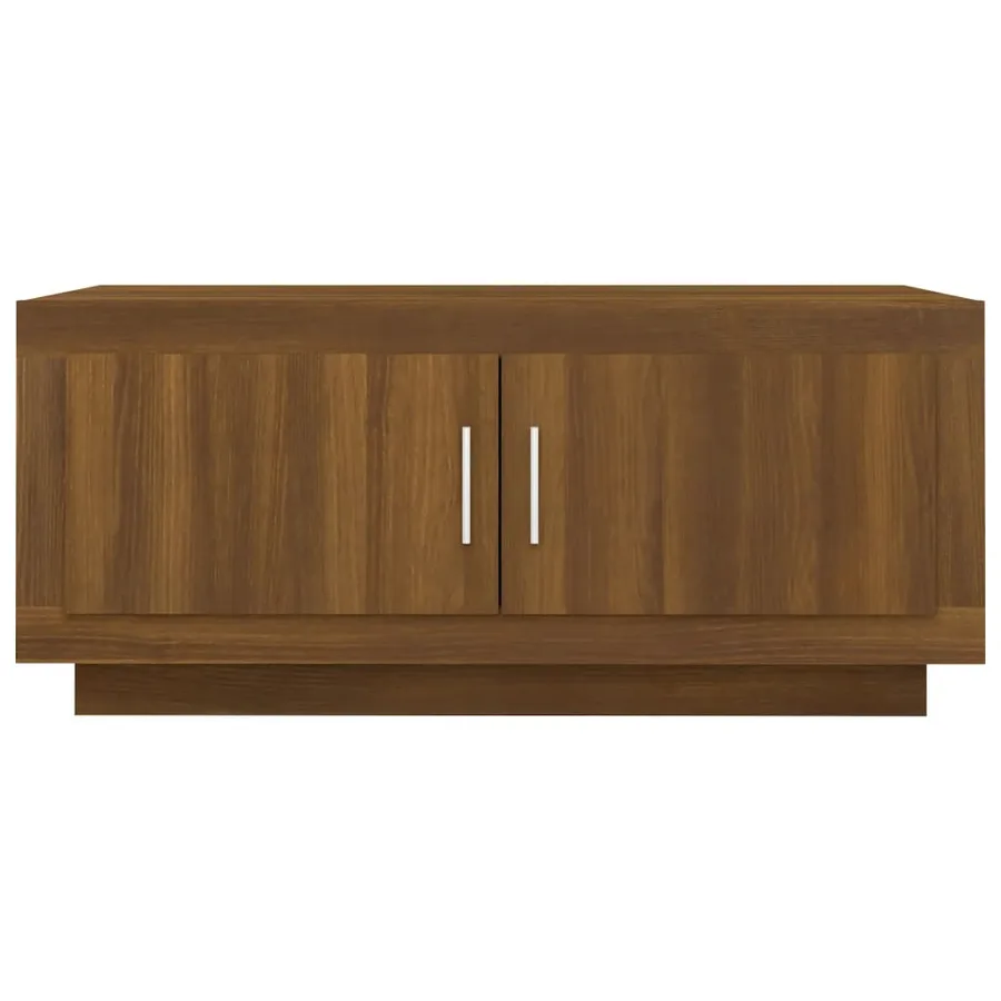 Table basse Chêne marron 102x50x45 cm Bois d'ingénierie - 5