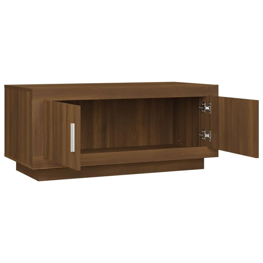 Table basse Chêne marron 102x50x45 cm Bois d'ingénierie - 6
