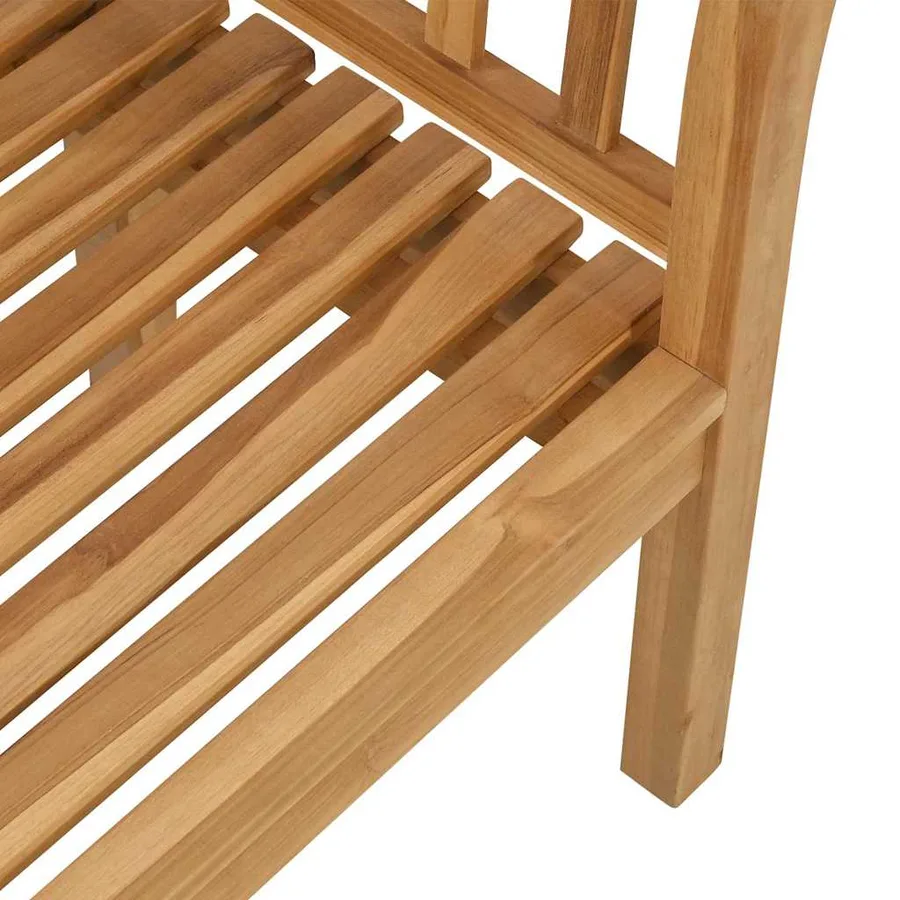 banc Marron 120 x 53,5 x 85 cm Bois de teck massif - 9