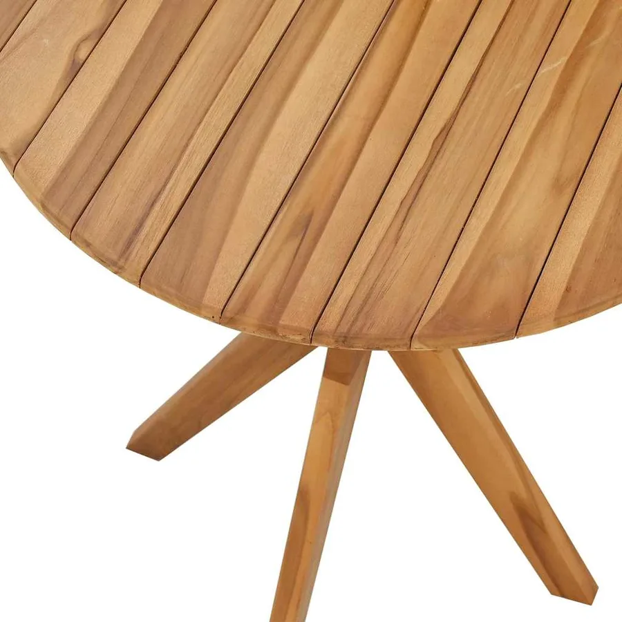 Table d'appoint Marron 70 x 70 x 75 cm Bois de teck massif - 6