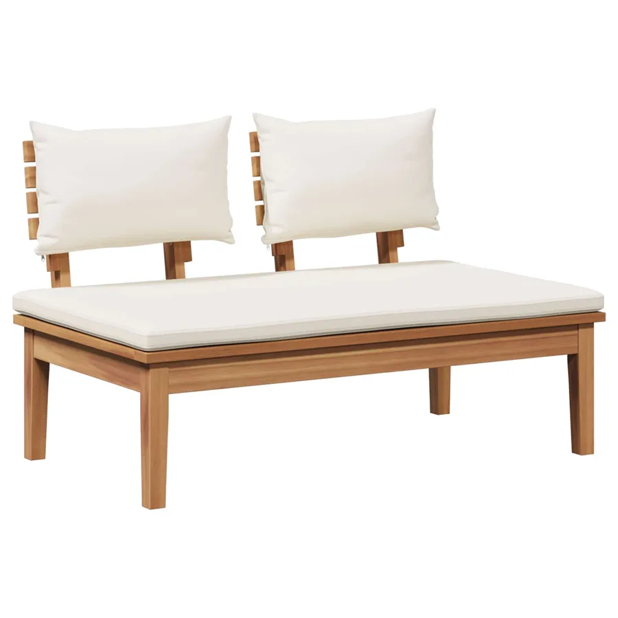 Ensemble de canapé de jardin 5 pcs Marron et Crème - 5