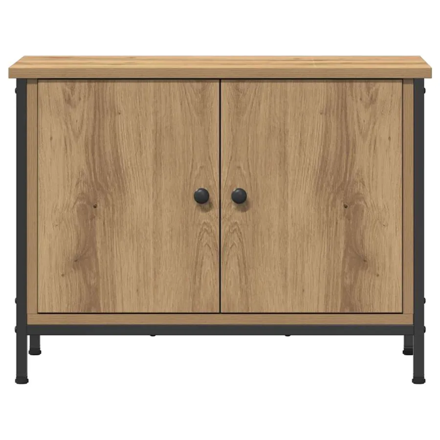 Meuble TV Chêne artisanal 60 x 35 x 45 cm Bois d'ingénierie - 6