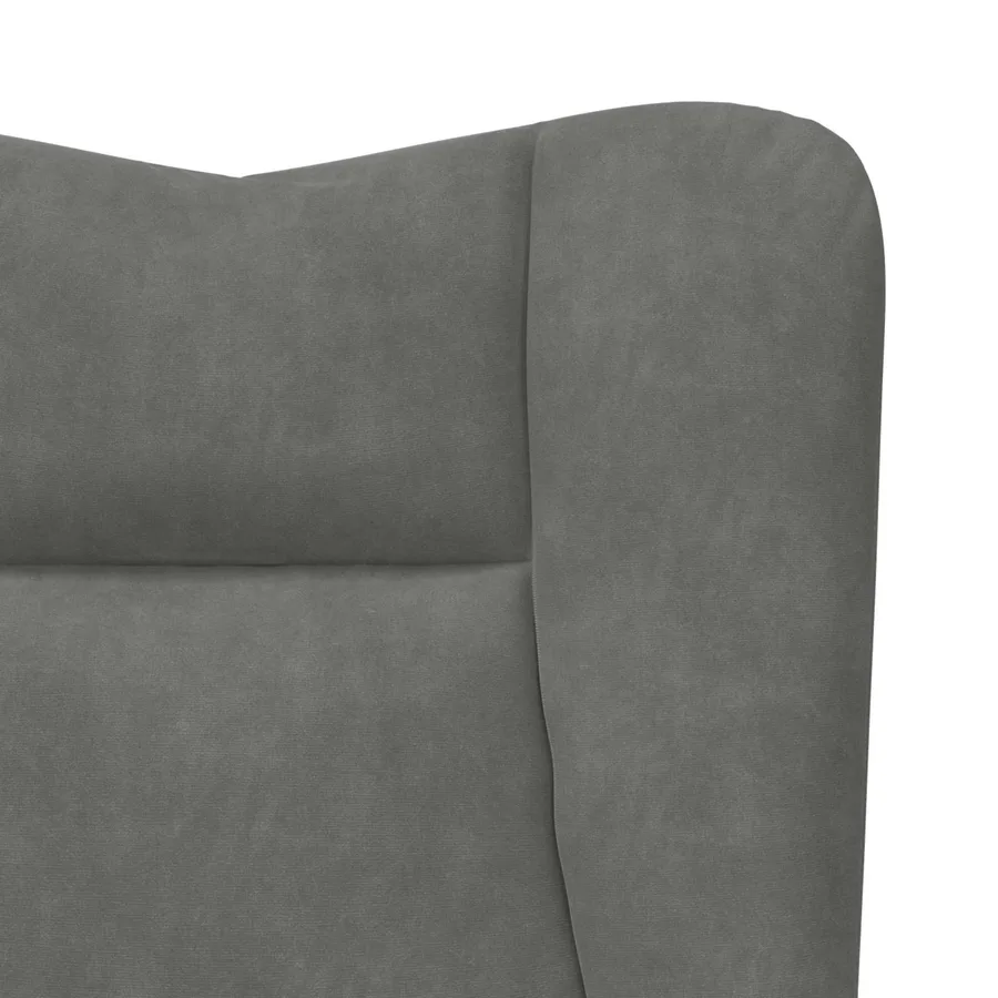 fauteuil Gris foncé 63 x 67 x 94 cm Velours - 7