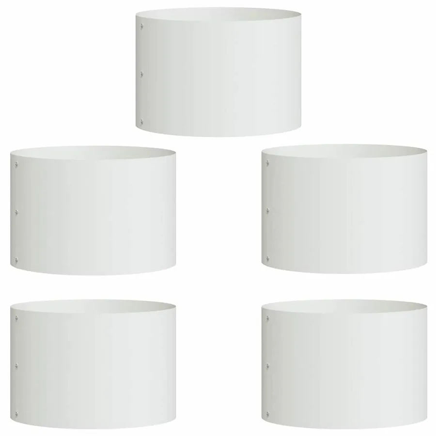 Anneau de jardinière 5 pc Blanc 30 x 30 x 20 cm - 2
