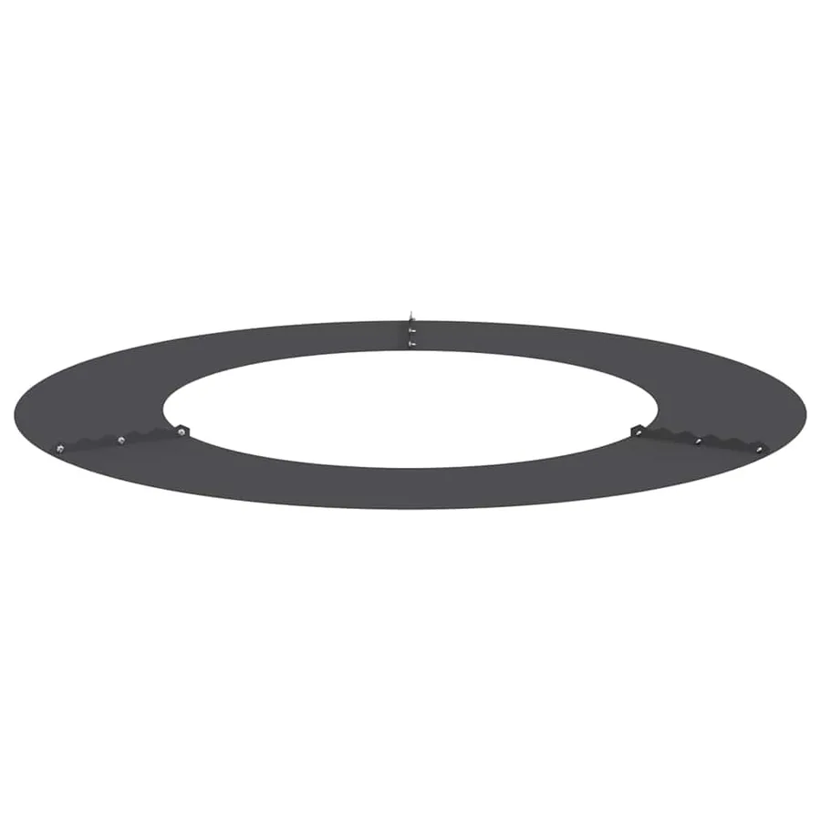 adapté pour anneaux d'arbre plats 5 pc Noir Ø50/80 cm Acier - 4