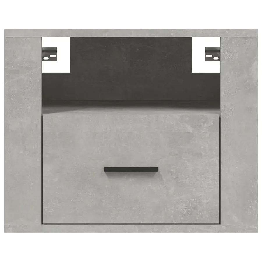 Table de chevet murale Gris béton 50x36x40 cm - 5