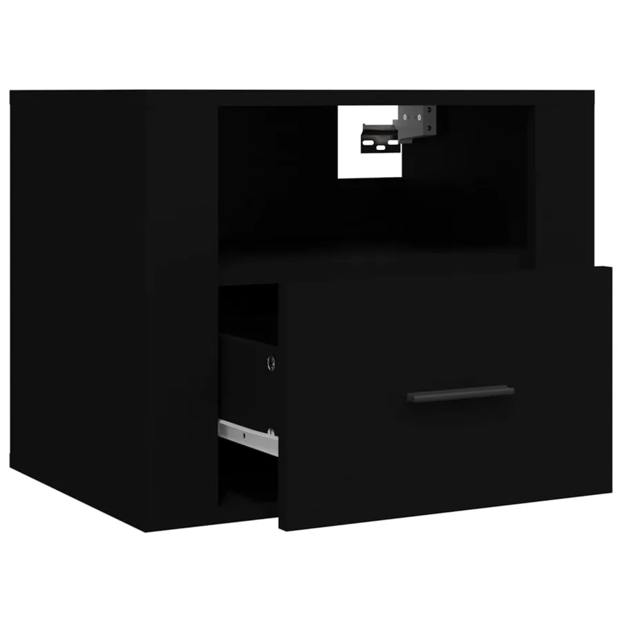 Tables de chevet murales 2 pcs Noir 50x36x40 cm - 7