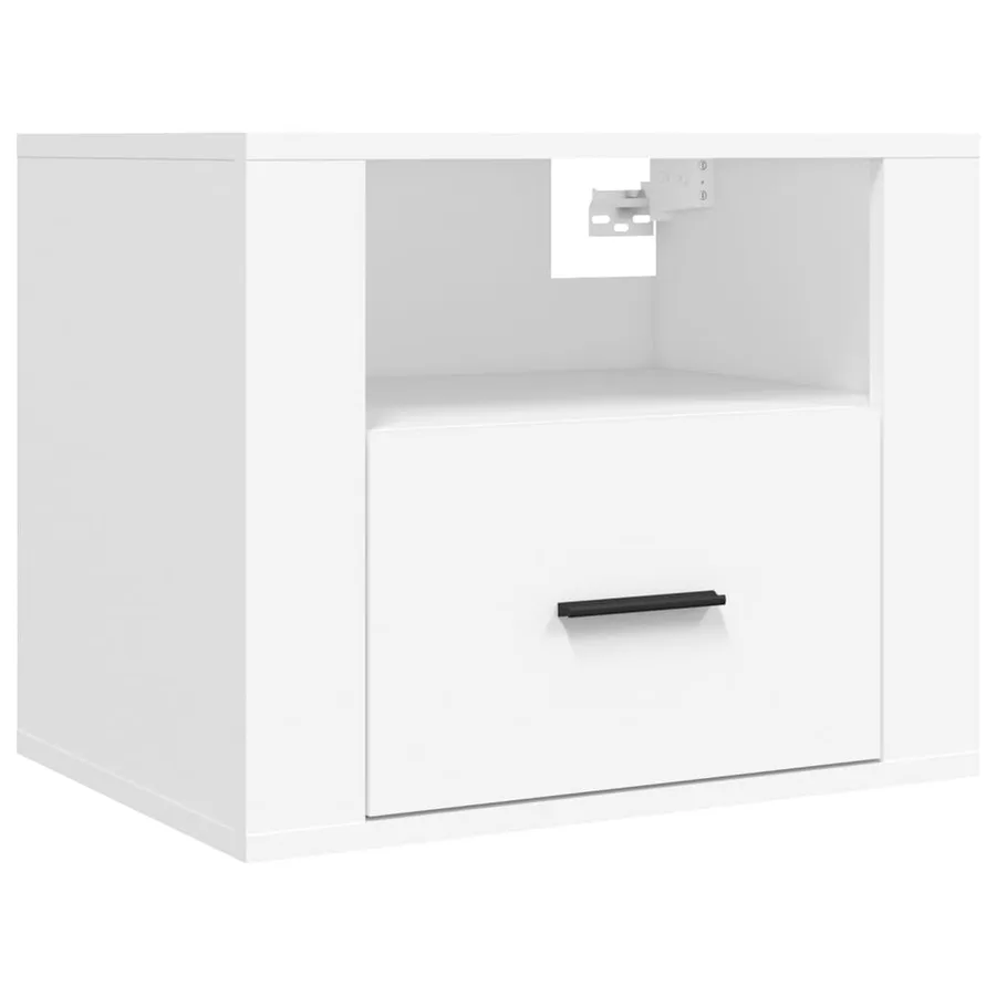 Tables de chevet murales 2 pcs Blanc 50x36x40 cm - 5
