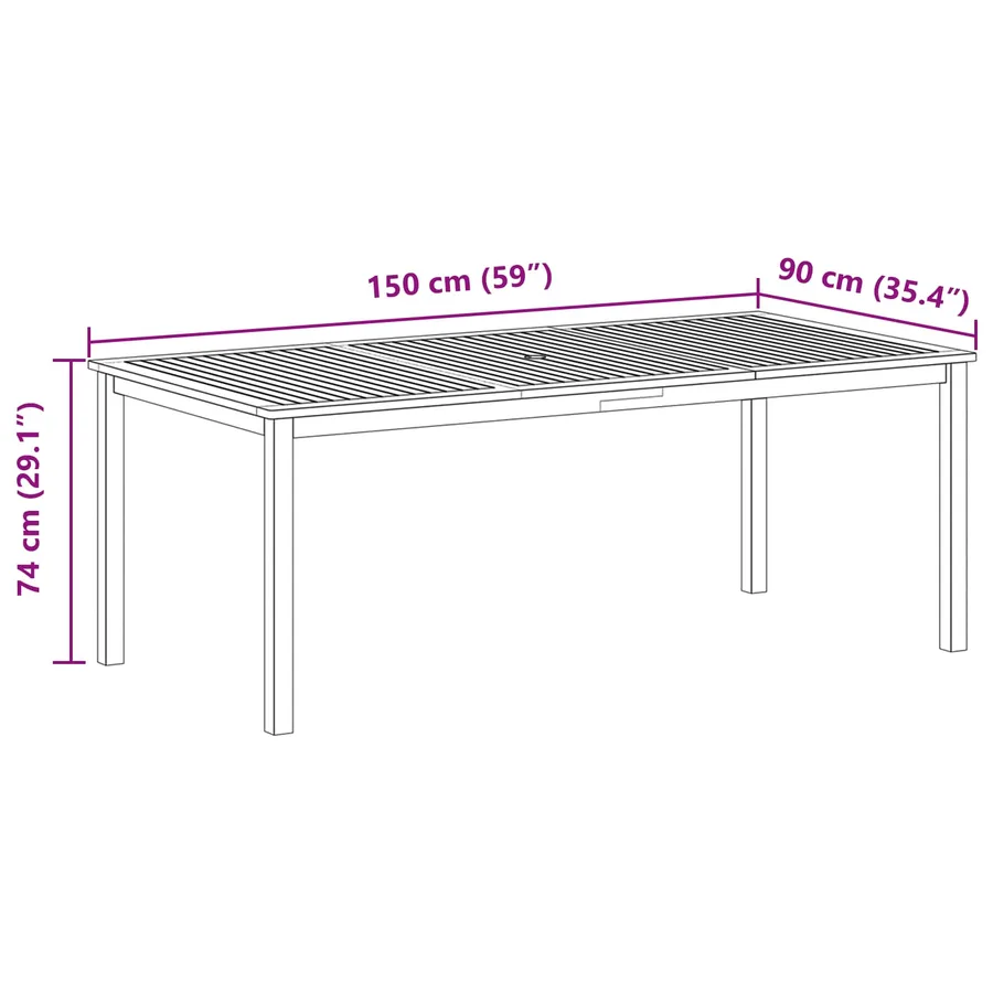Ensemble de salle à manger pour jardin 7 pcs Gris - 14