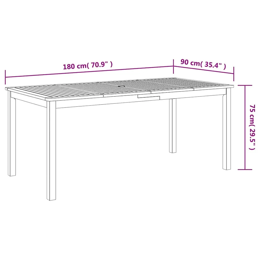 Ensemble de salle à manger pour jardin 9 pcs Gris - 11