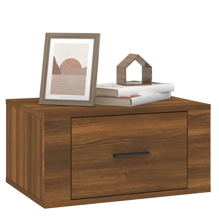 Tables de chevet murales 2 pcs Chêne marron 50x36x25 cm - 4