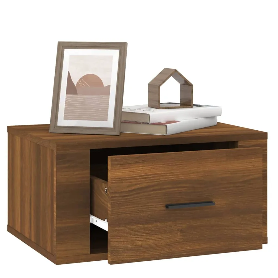 Tables de chevet murales 2 pcs Chêne marron 50x36x25 cm - 5