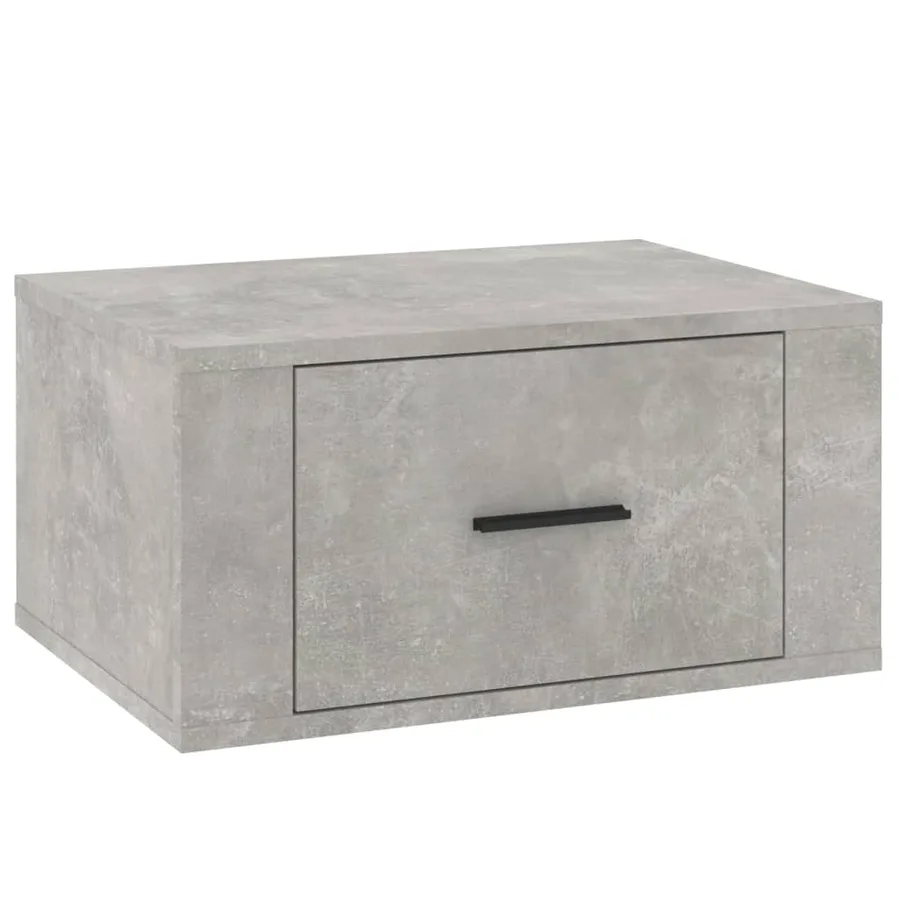 Table de chevet murale Gris béton 50x36x25 cm - 2