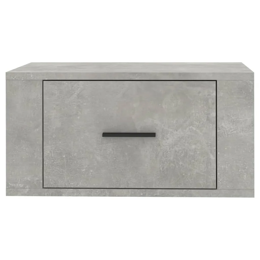 Table de chevet murale Gris béton 50x36x25 cm - 6