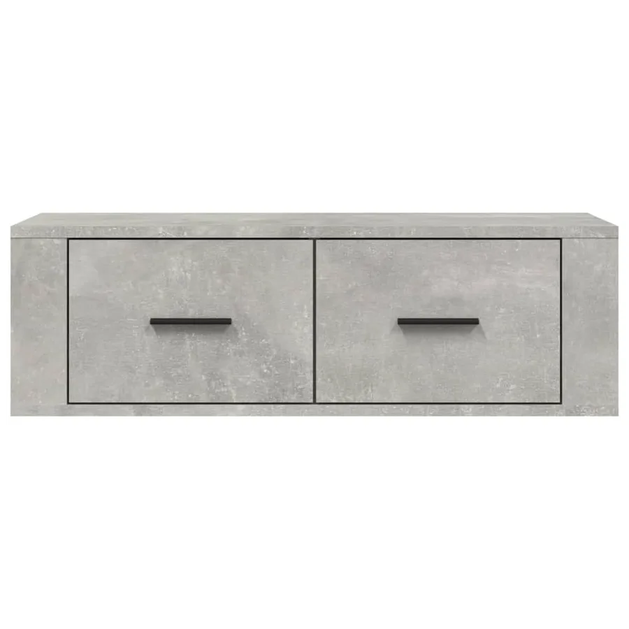 Meuble TV suspendu Gris béton 80x36x25 cm Bois d'ingénierie - 6