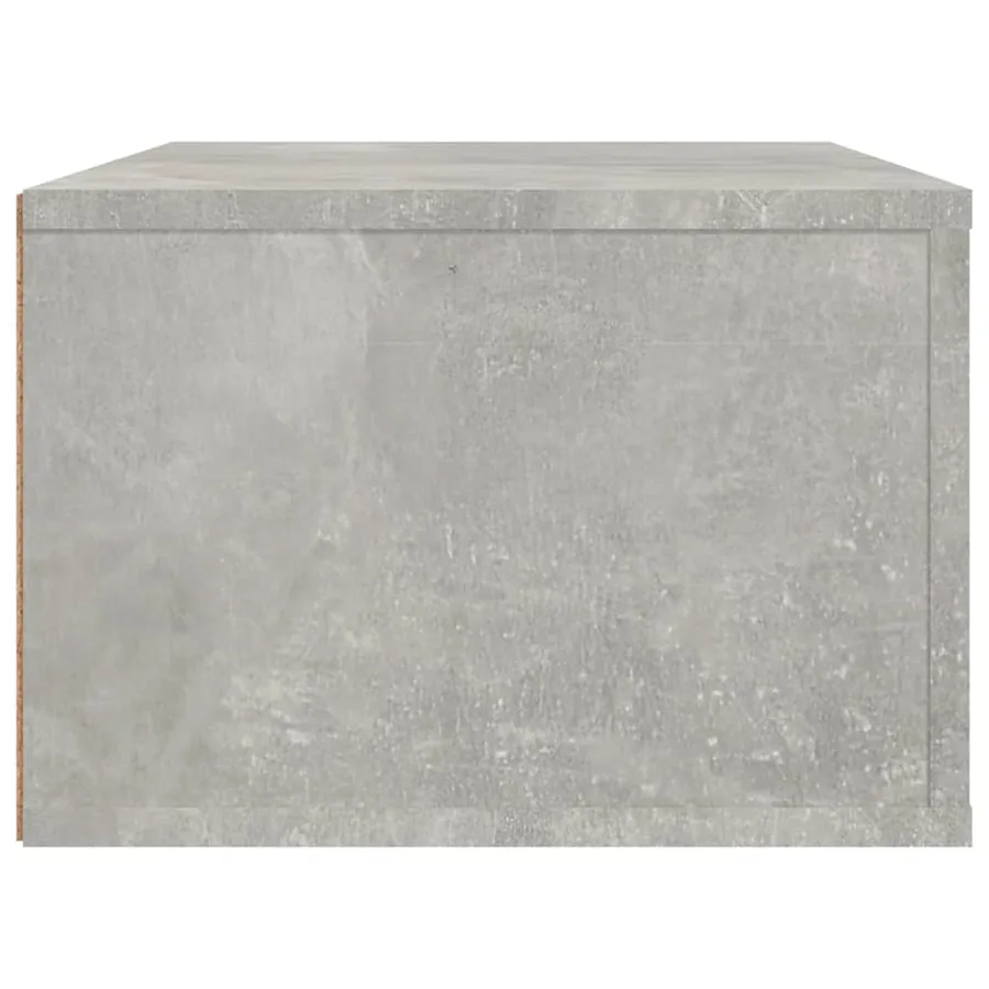 Meuble TV suspendu Gris béton 80x36x25 cm Bois d'ingénierie - 8