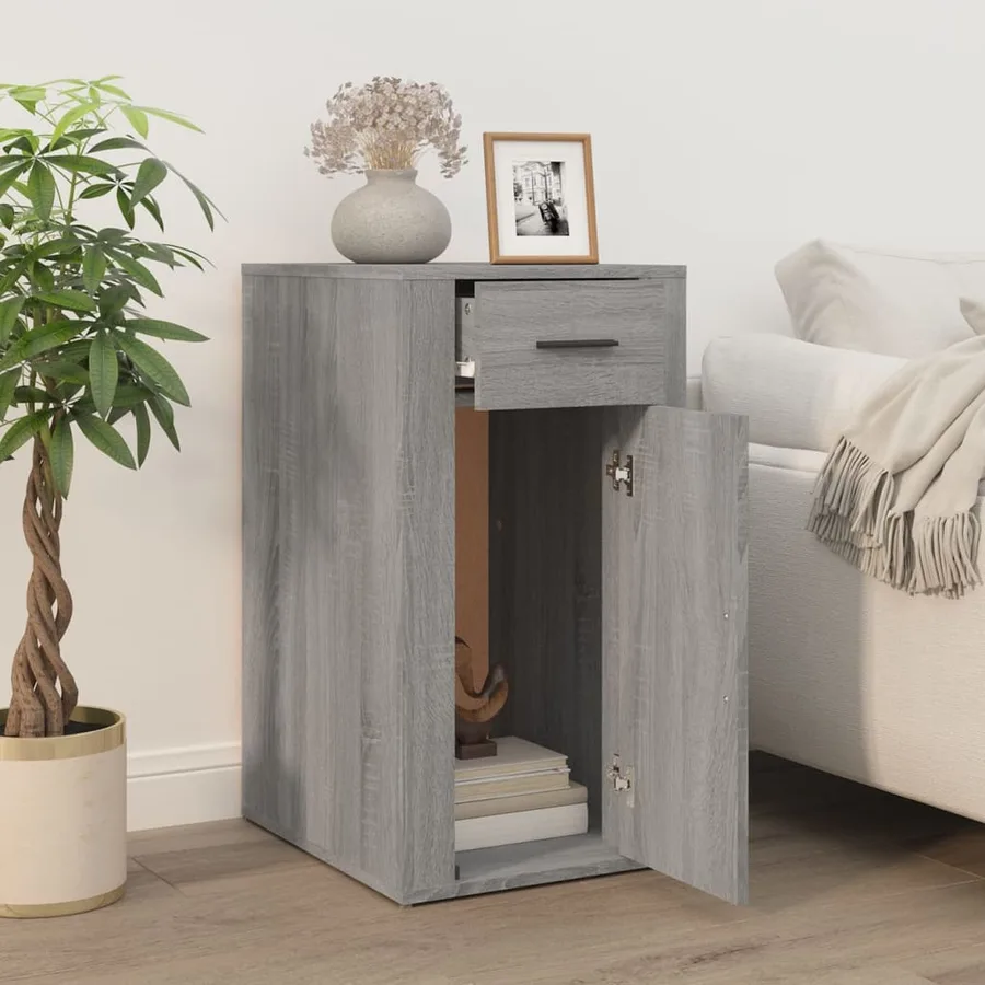 Armoire de bureau Sonoma gris 40x49x75 cm Bois d'ingénierie - 3
