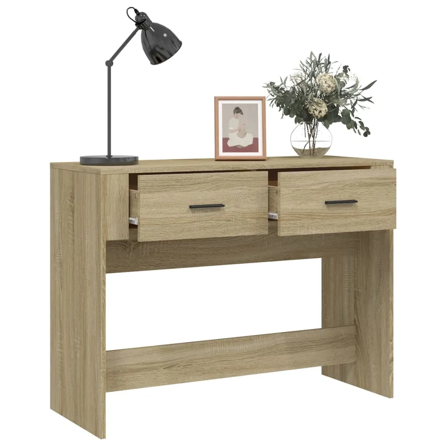 Table console Chêne sonoma 100x39x75 cm Bois d'ingénierie - 5