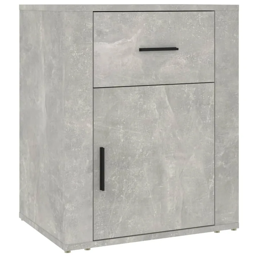 Table de chevet Gris béton 50x36x60 cm Bois d'ingénierie - 2
