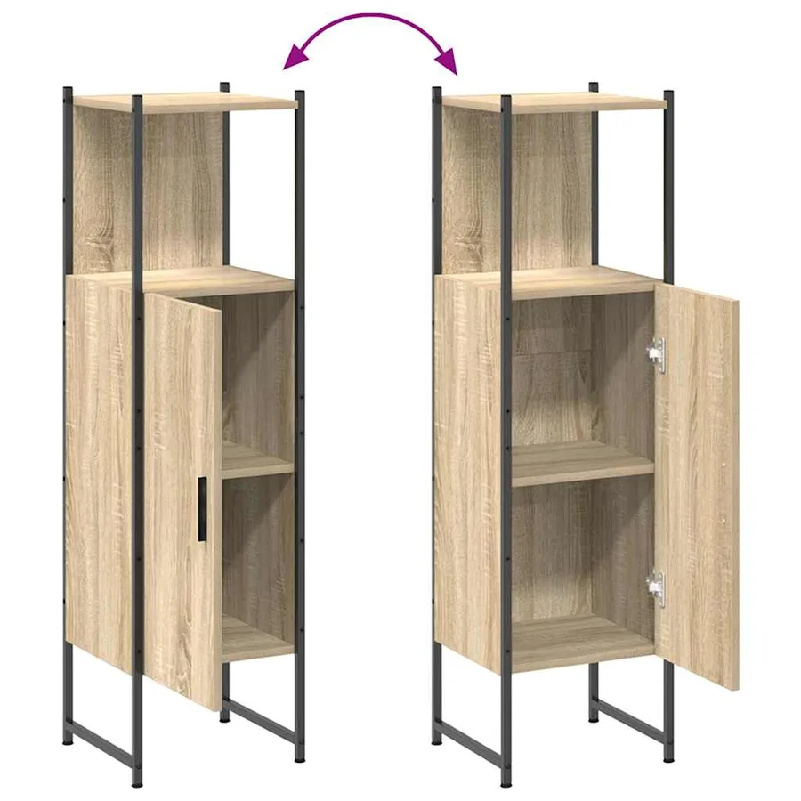 Ensemble de mobilier de salle de bain 4 pcs Chêne Sonoma - 12
