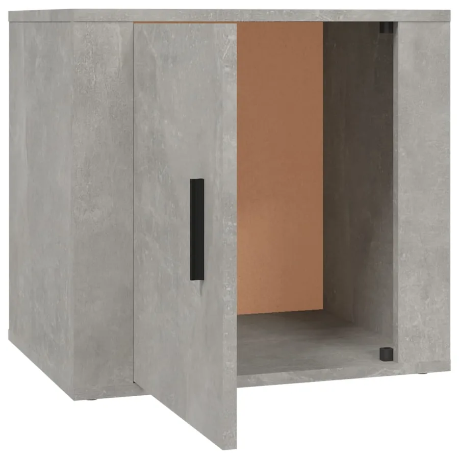 Table de chevet Gris béton 50x39x47 cm - 7