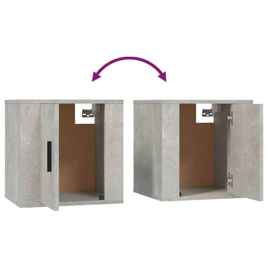 Meubles TV muraux 2 pcs Gris béton 40x34,5x40 cm - 10