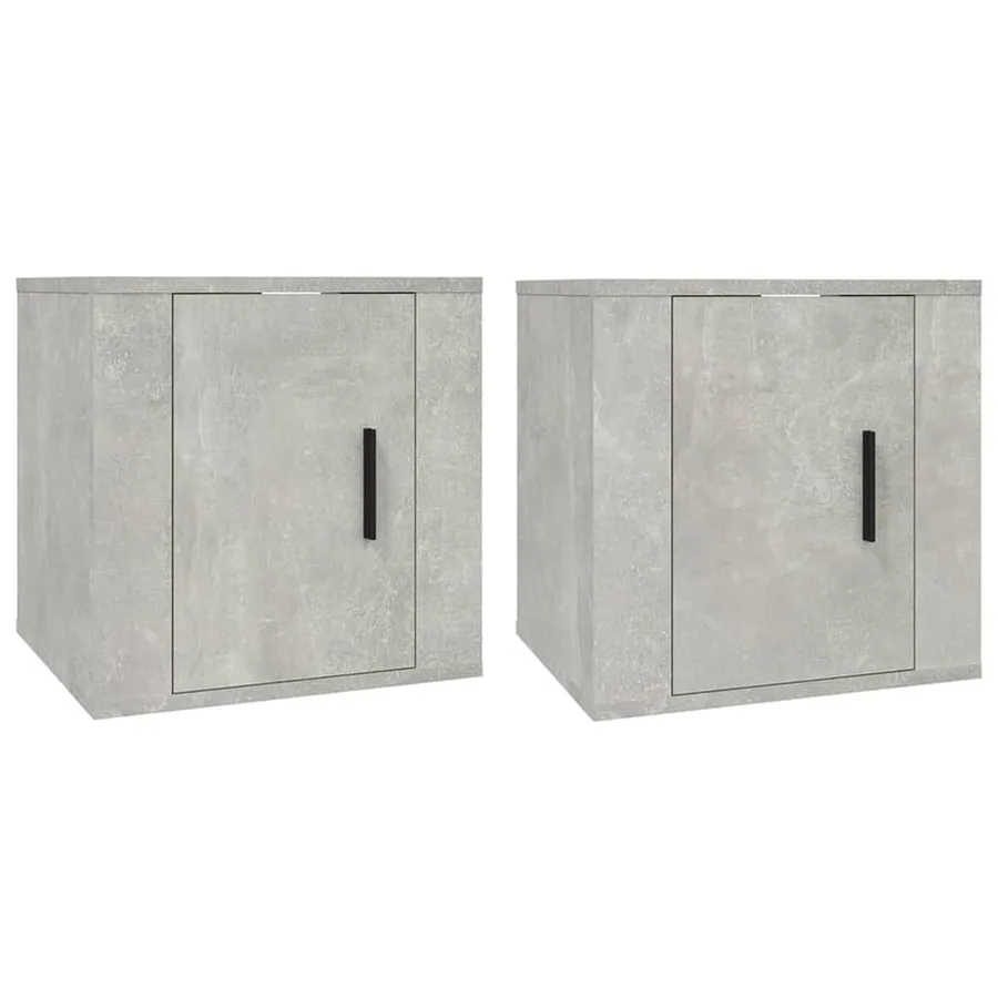 Meubles TV muraux 2 pcs Gris béton 40x34,5x40 cm - 2
