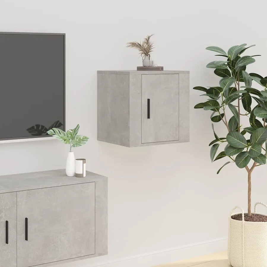 Meubles TV muraux 2 pcs Gris béton 40x34,5x40 cm - 3