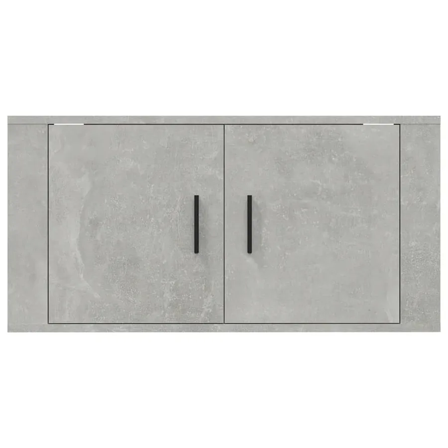 Meuble TV mural Gris béton 80x34,5x40 cm - 4